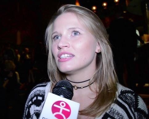 Natalia Rybicka podczas występu lub na planie filmowym.