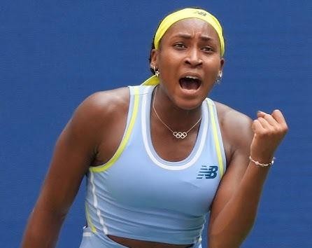 Coco Gauff podczas meczu tenisowego